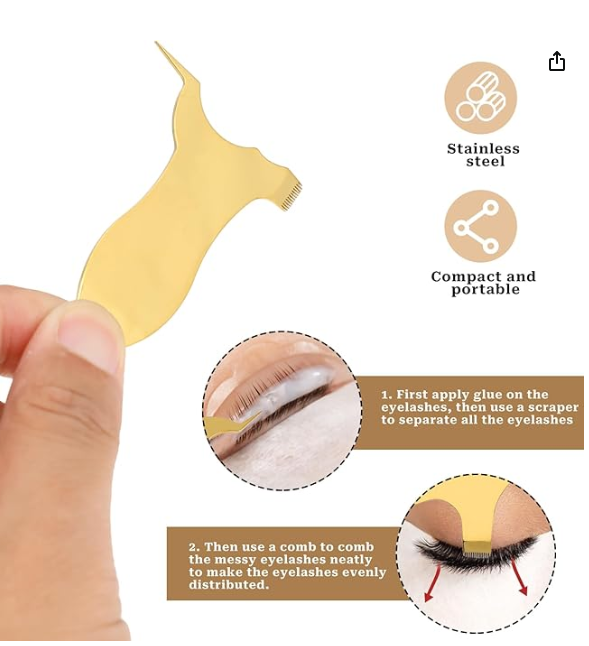 Stainless steel Y-Shaped Mascara Comb